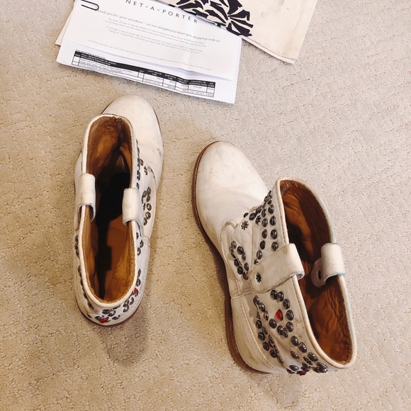 Isabel Marant Caleen White Western Ankle boot 38 - Picture 11 of 13